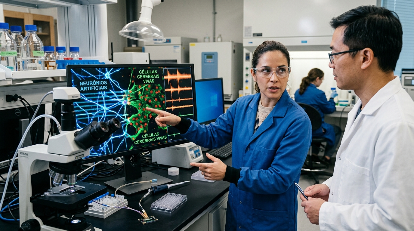 Cientistas criam “ponte” biotecnológica que permite a neurônios artificiais conversar com células cerebrais vivas